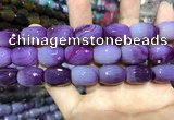 CAA2146 15.5 inches 13*18mm faceted drum agate beads wholesale