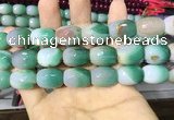 CAA2148 15.5 inches 13*18mm faceted drum agate beads wholesale