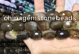 CAA2151 15.5 inches 15*20mm faceted drum agate beads wholesale