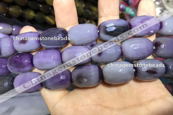 CAA2152 15.5 inches 15*20mm faceted drum agate beads wholesale