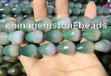 CAA2163 15.5 inches 15*20mm faceted teardrop agate beads