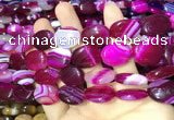 CAA2173 15.5 inches 15*20mm oval banded agate beads wholesale