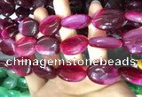 CAA2181 15.5 inches 18*25mm oval banded agate beads wholesale