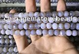 CAA2192 15.5 inches 8mm faceted round banded agate beads