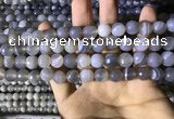 CAA2193 15.5 inches 10mm faceted round banded agate beads