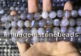 CAA2194 15.5 inches 12mm faceted round banded agate beads