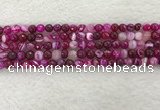 CAA2219 15.5 inches 6mm faceted round banded agate beads