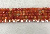 CAA2226 15.5 inches 6mm faceted round banded agate beads