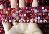 CAA2233 15.5 inches 6mm faceted round banded agate beads