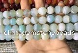 CAA2243 15.5 inches 12mm faceted round banded agate beads