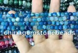 CAA2250 15.5 inches 6mm faceted round banded agate beads