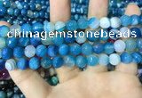 CAA2252 15.5 inches 10mm faceted round banded agate beads