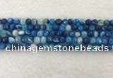 CAA2257 15.5 inches 6mm faceted round banded agate beads