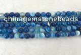 CAA2258 15.5 inches 8mm faceted round banded agate beads