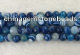 CAA2261 15.5 inches 14mm faceted round banded agate beads