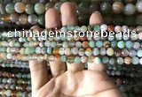 CAA2263 15.5 inches 4mm faceted round banded agate beads