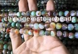 CAA2265 15.5 inches 8mm faceted round banded agate beads