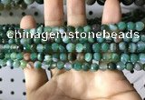 CAA2285 15.5 inches 4mm faceted round banded agate beads