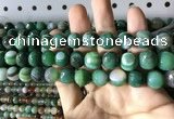 CAA2288 15.5 inches 10mm faceted round banded agate beads