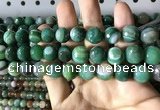 CAA2289 15.5 inches 12mm faceted round banded agate beads