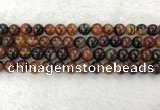 CAA2321 15.5 inches 10mm round banded agate gemstone beads