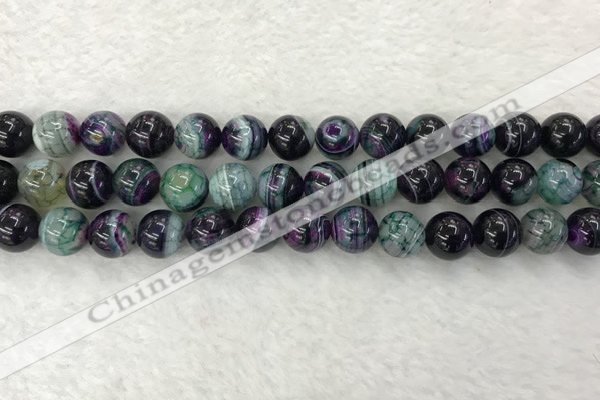 CAA2327 15.5 inches 10mm round banded agate gemstone beads