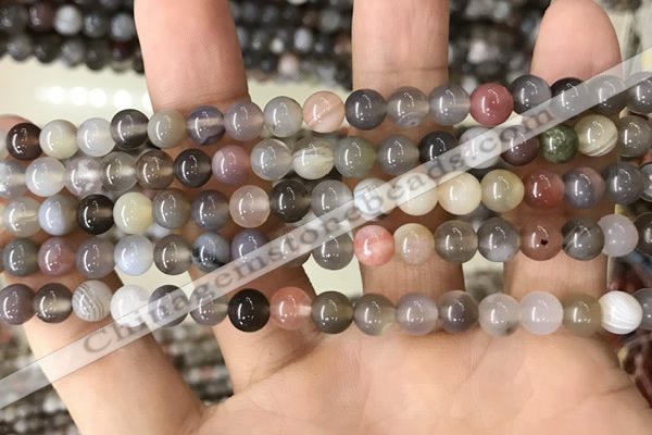 CAA2379 15.5 inches 6mm round Botswana agate beads wholesale