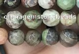 CAA2385 15.5 inches 6mm faceted round ocean agate beads wholesale