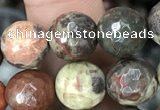 CAA2387 15.5 inches 10mm faceted round ocean agate beads wholesale