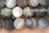 CAA2391 15.5 inches 4mm round matte Botswana agate beads wholesale