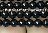 CAA2402 15.5 inches 4mm round black agate beads wholesale