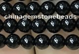 CAA2403 15.5 inches 6mm round black agate beads wholesale