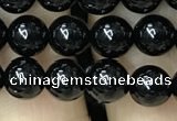 CAA2404 15.5 inches 8mm round black agate beads wholesale