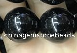 CAA2409 15.5 inches 18mm round black agate beads wholesale