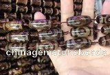 CAA2662 15.5 inches 10*28mm - 11*30mm rice tibetan agate dzi beads