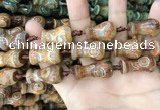 CAA2677 15.5 inches 15*23mm - 16*28mm vase-shaped tibetan agate dzi beads