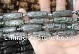 CAA2678 15.5 inches 9*29mm - 10*30mm rice tibetan agate dzi beads