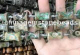 CAA2682 15.5 inches 15*18mm - 16*23mm bone tibetan agate dzi beads