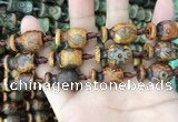 CAA2683 15.5 inches 13*18mm - 13*22mm vase-shaped tibetan agate dzi beads