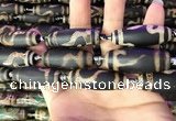 CAA2694 15.5 inches 14*38mm - 16*43mm rice tibetan agate dzi beads