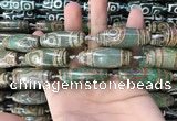 CAA2699 15.5 inches 14*38mm - 16*43mm rice tibetan agate dzi beads