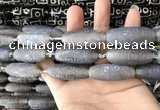 CAA2713 15.5 inches 14*38mm - 16*43mm rice tibetan agate dzi beads