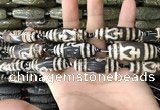 CAA2714 15.5 inches 14*38mm - 16*43mm rice tibetan agate dzi beads