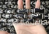 CAA2719 15.5 inches 14*38mm - 16*43mm rice tibetan agate dzi beads