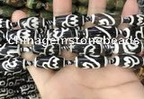 CAA2729 15.5 inches 10*24mm - 11*25mm rice tibetan agate dzi beads