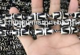 CAA2731 15.5 inches 10*25mm - 11*25mm rice tibetan agate dzi beads