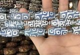 CAA2742 15.5 inches 12*30mm - 13*31mm rice tibetan agate dzi beads