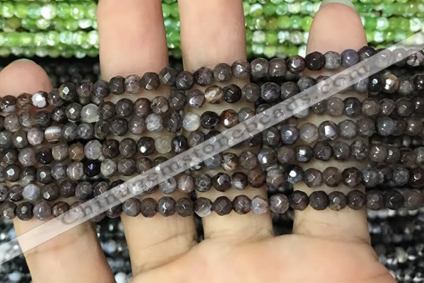 CAA2816 15 inches 4mm faceted round fire crackle agate beads wholesale