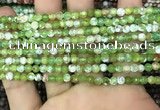 CAA2817 15 inches 4mm faceted round fire crackle agate beads wholesale