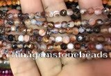 CAA2830 15 inches 4mm faceted round fire crackle agate beads wholesale